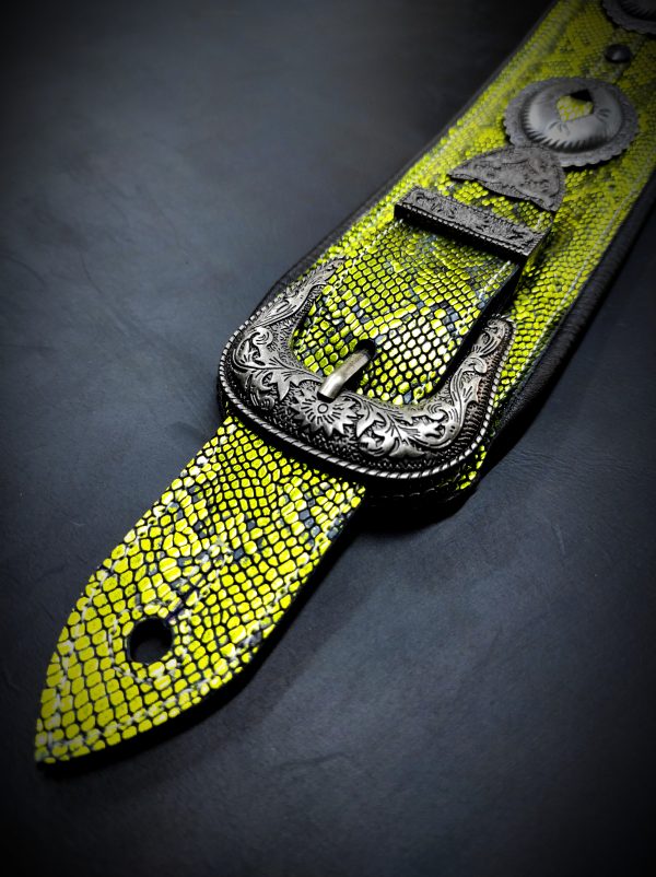Correa para guitarra/bajo Conchos metallic green - Imagen 2